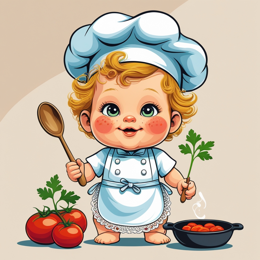 Funny Baby Chef Photoshoot Captions For Instagram